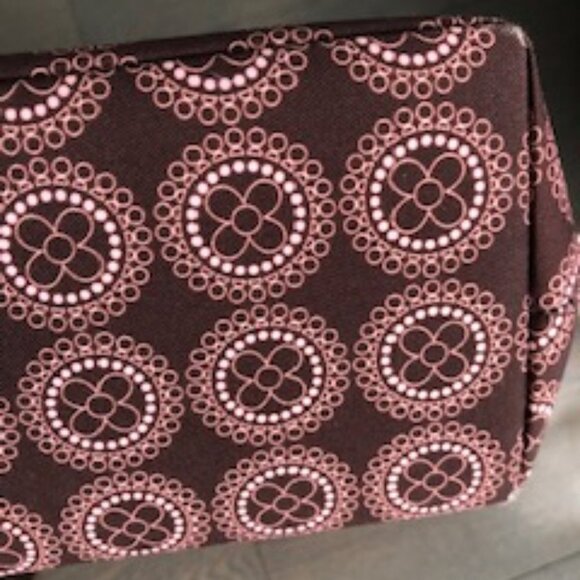 Hand Crafted Street Stylish Retro Tote Bag Multi Compartments Brn Pink OS NWOT - Picture 4 of 7